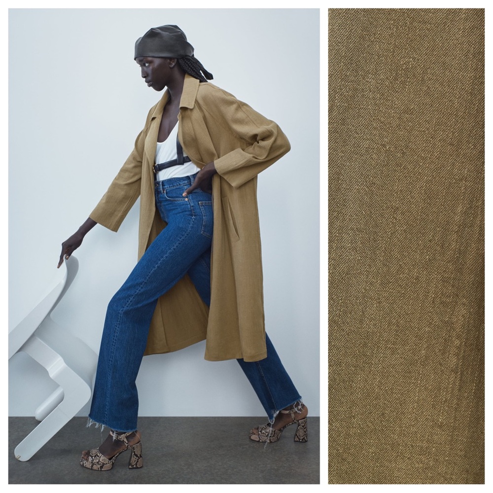Zara Olive/Tan Trench Coat